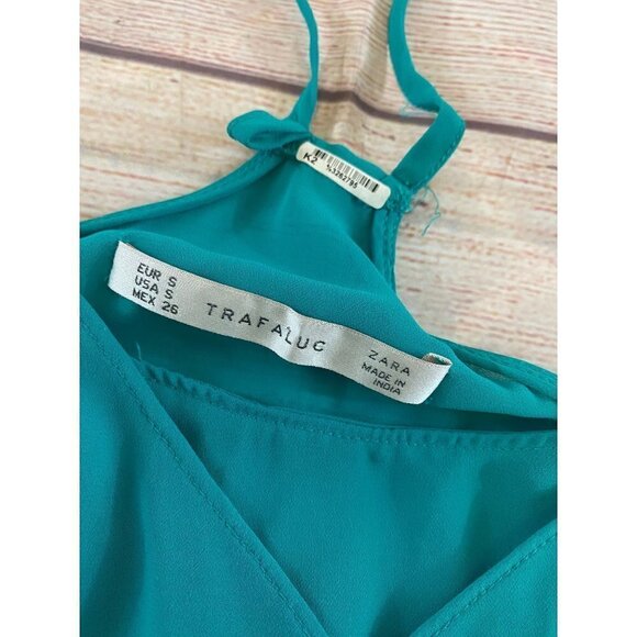 Zara Trafaluc Green Partially Lined Maxi Dress - Small - Picture 7 of 11